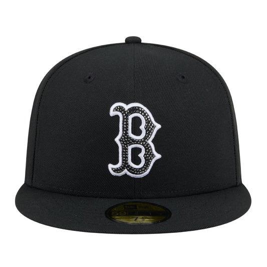 Cappello New Era 59Fifty Rhinestone Badge BOSRED NERO
