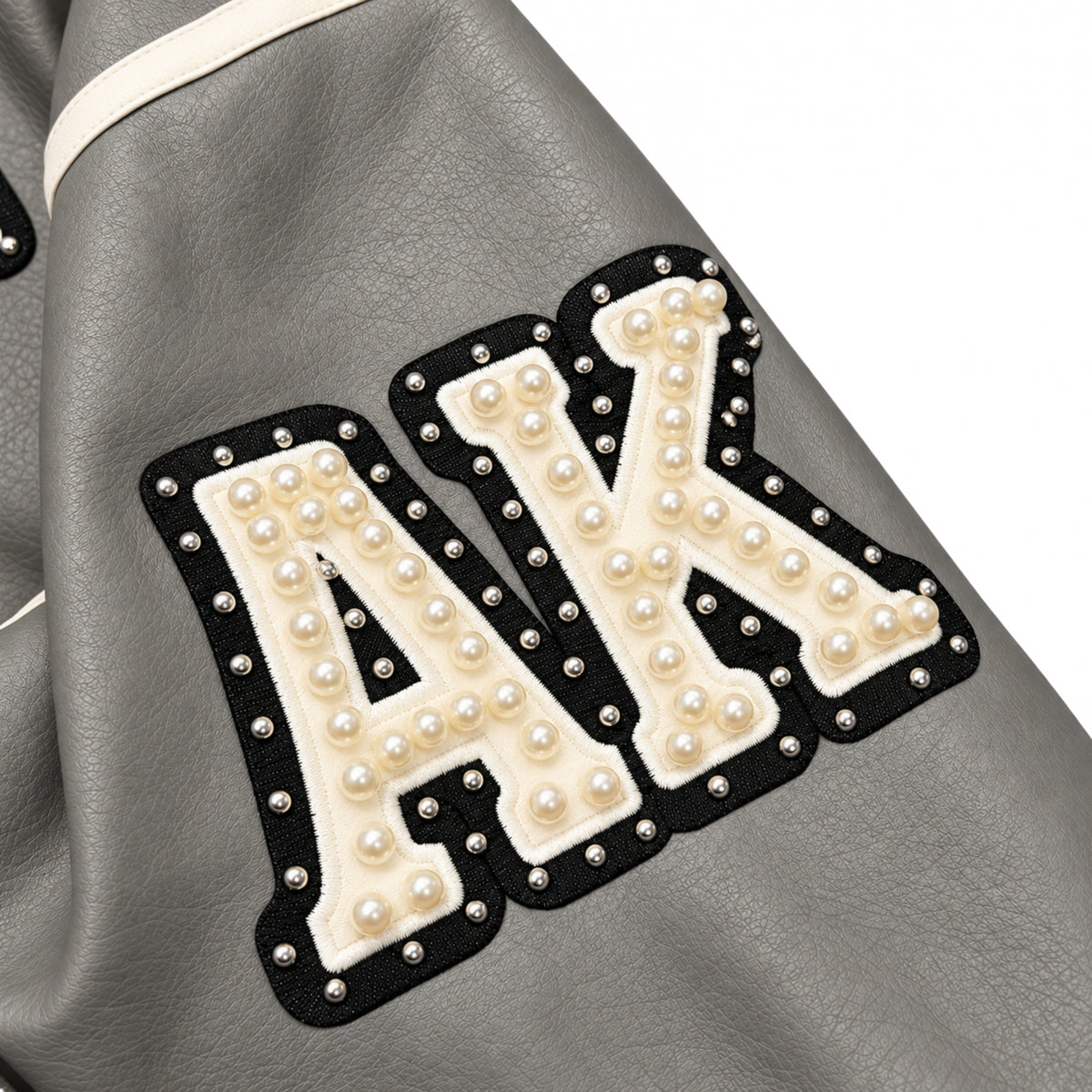 Giubbino Antykorpo Leather Jacket Patch and Pearls