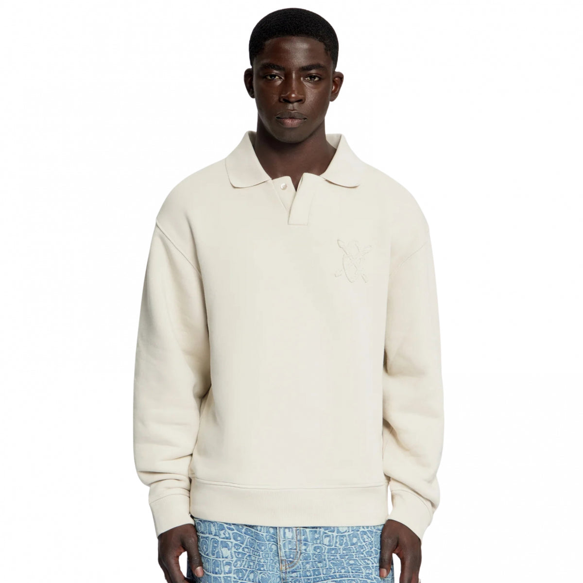 Maglia DailyPaper Oversized Shield Polo Neck