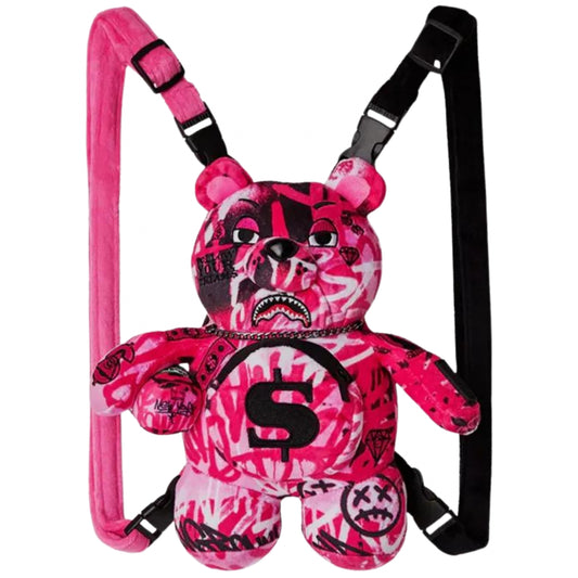 Sprayground Pink Graff City Minibear Cub Backpack