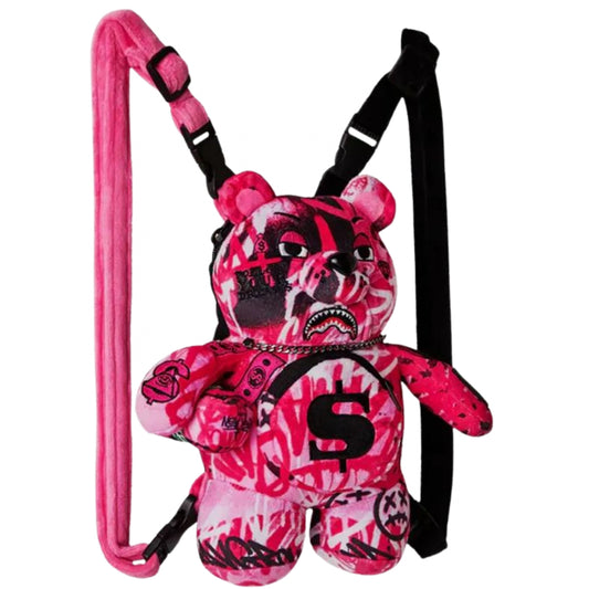 Sprayground Pink Graff City Minibear Cub Backpack