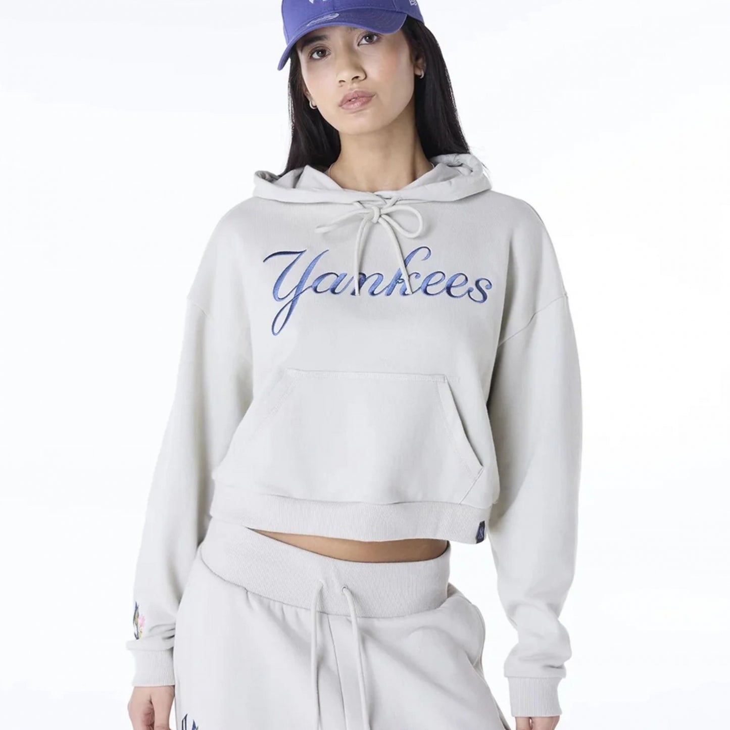 Felpa Donna New Era MLB Graphic Crop Hoodie NEYYAN
