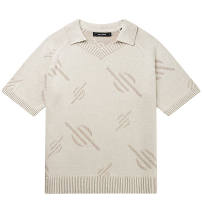 Polo Daily Paper Monogram Polo Knit BEIGE
