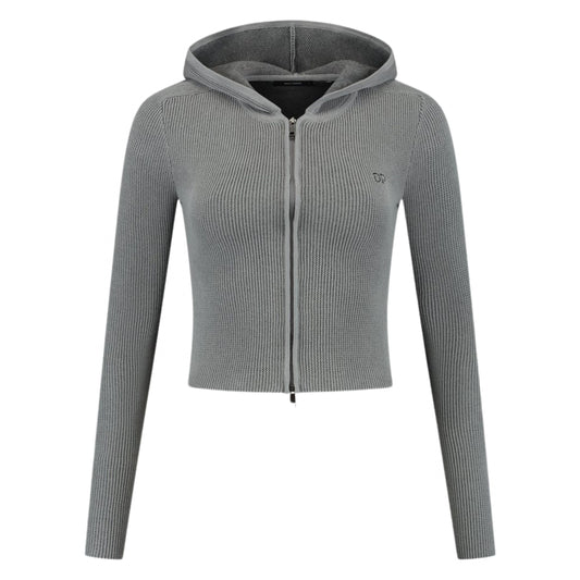 Maglia Donna Daily paper Rib Knit Hoodie GRIGIO