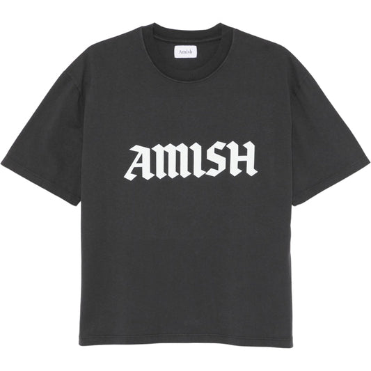 Maglietta Amish Tee Crop Jersey Logo Gothic