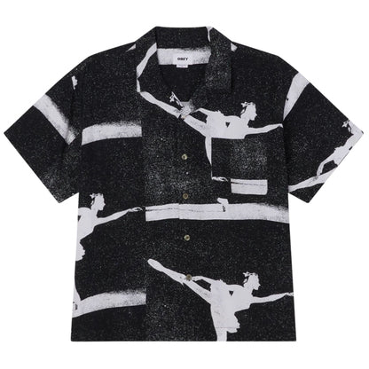Camicia Obey Jacques Woven SS Shirt NERO