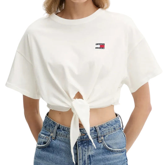 Maglietta Tommy Jeans Regular Waist Tie Badge Tee
