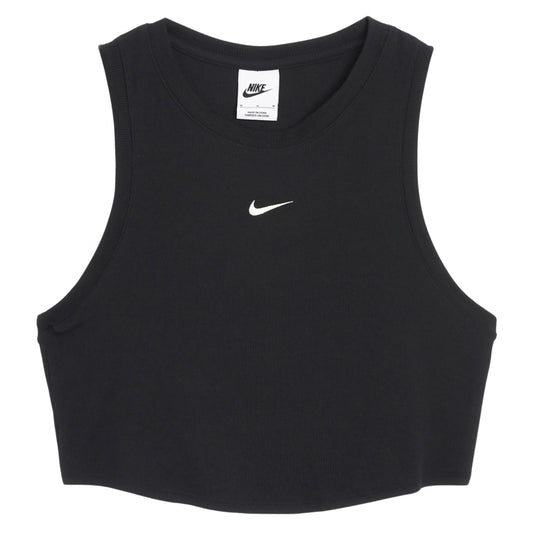 Top Nike Sportswear Essential Rib Crop Top NERO