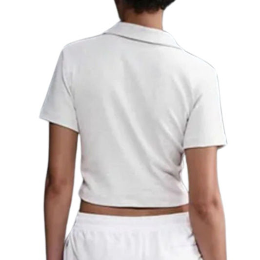 Polo Nike Sportswear Essential SS Polo Crop BIANCO