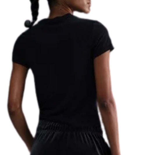 Maglietta Nike Sportswear Chill Knit Crop Tee NERO