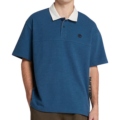 Polo Timberland Textured Polo BLU