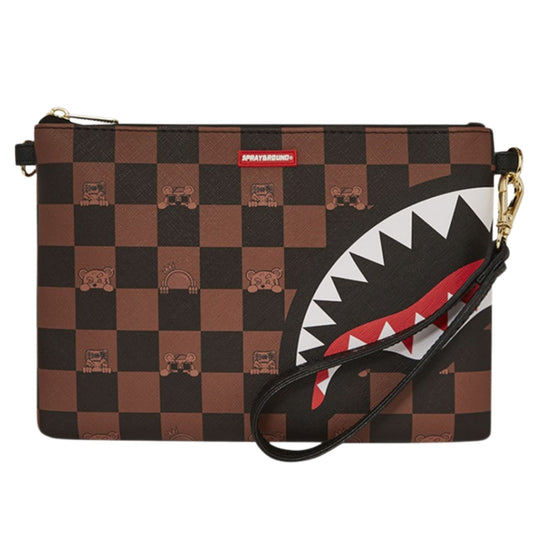 Pouchette Sprayground Peeking Character Check Pouch