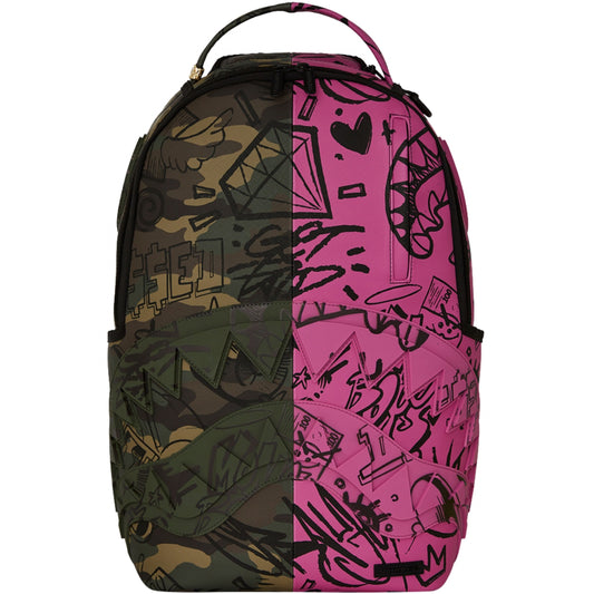 Zaino Sprayground Split Pink and Camo DLX Backpack
