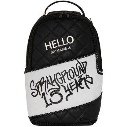 Zaino Sprayground Hello My Name Is 15 Years Quilte UNICO