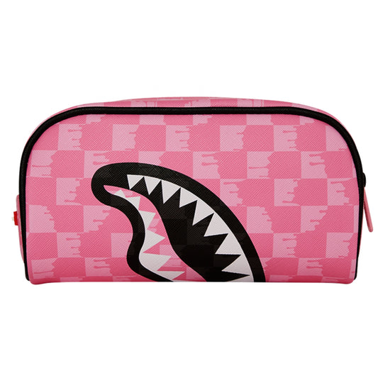 Astuccio Sprayground Pink and Black Drip Check Pou UNICO