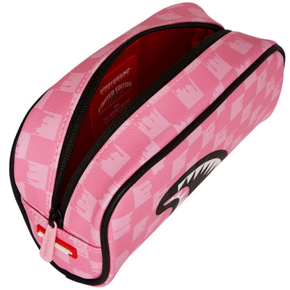 Astuccio Sprayground Pink and Black Drip Check Pou UNICO