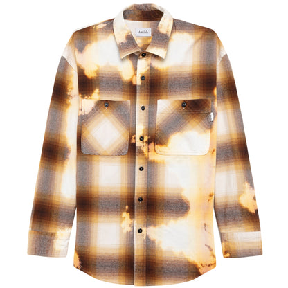 Camicia Amish Work Shirt Check MARRONE