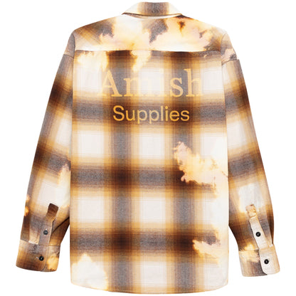 Camicia Amish Work Shirt Check MARRONE