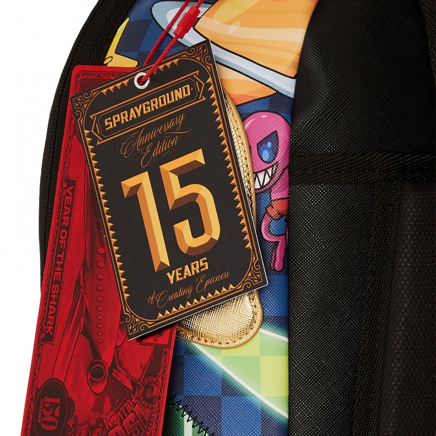 Zaino Sprayground 15 years Gold and Spliced DLXV B UNICO
