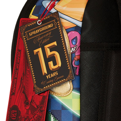 Zaino Sprayground 15 years Gold and Spliced DLXV B UNICO
