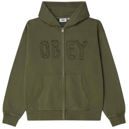 Felpa Obey Hybrid Faded Zip Hood Fleece UNICO