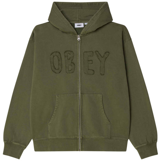 Felpa Obey Hybrid Faded Zip Hood Fleece UNICO