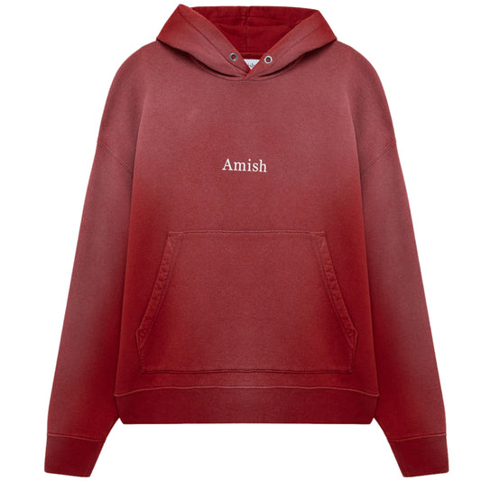 Felpa Amish Hood Sweater Micro Logo ROSSO