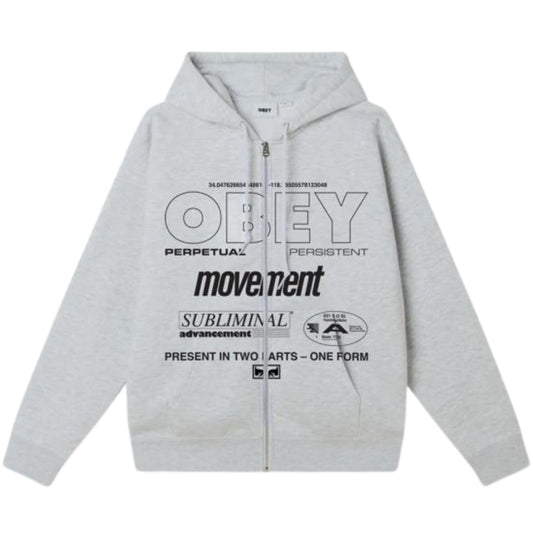 Felpa Obey Persistent Movement Fleece GRIGIO