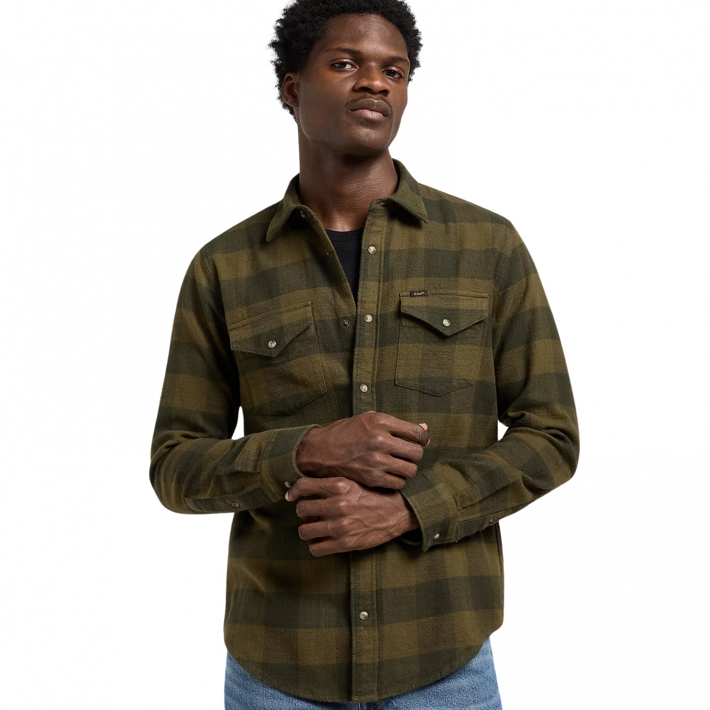 Camicia Lee Clean Western Shirt VERDE MILITARE