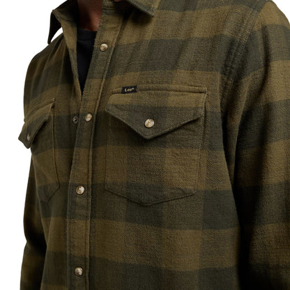 Camicia Lee Clean Western Shirt VERDE MILITARE