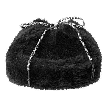 Cappello Kangol Faux Shearling Utility Cap NERO