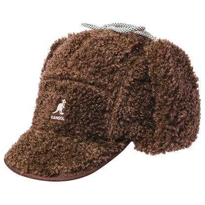 Cappello Kangol Faux Shearling Utility Cap MARRONE