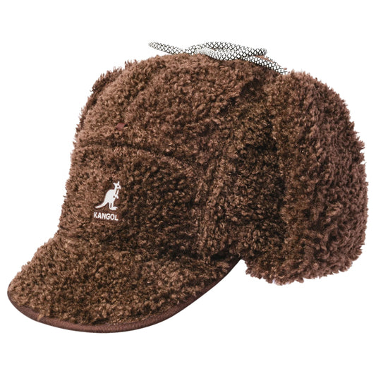 Cappello Kangol Faux Shearling Utility Cap MARRONE