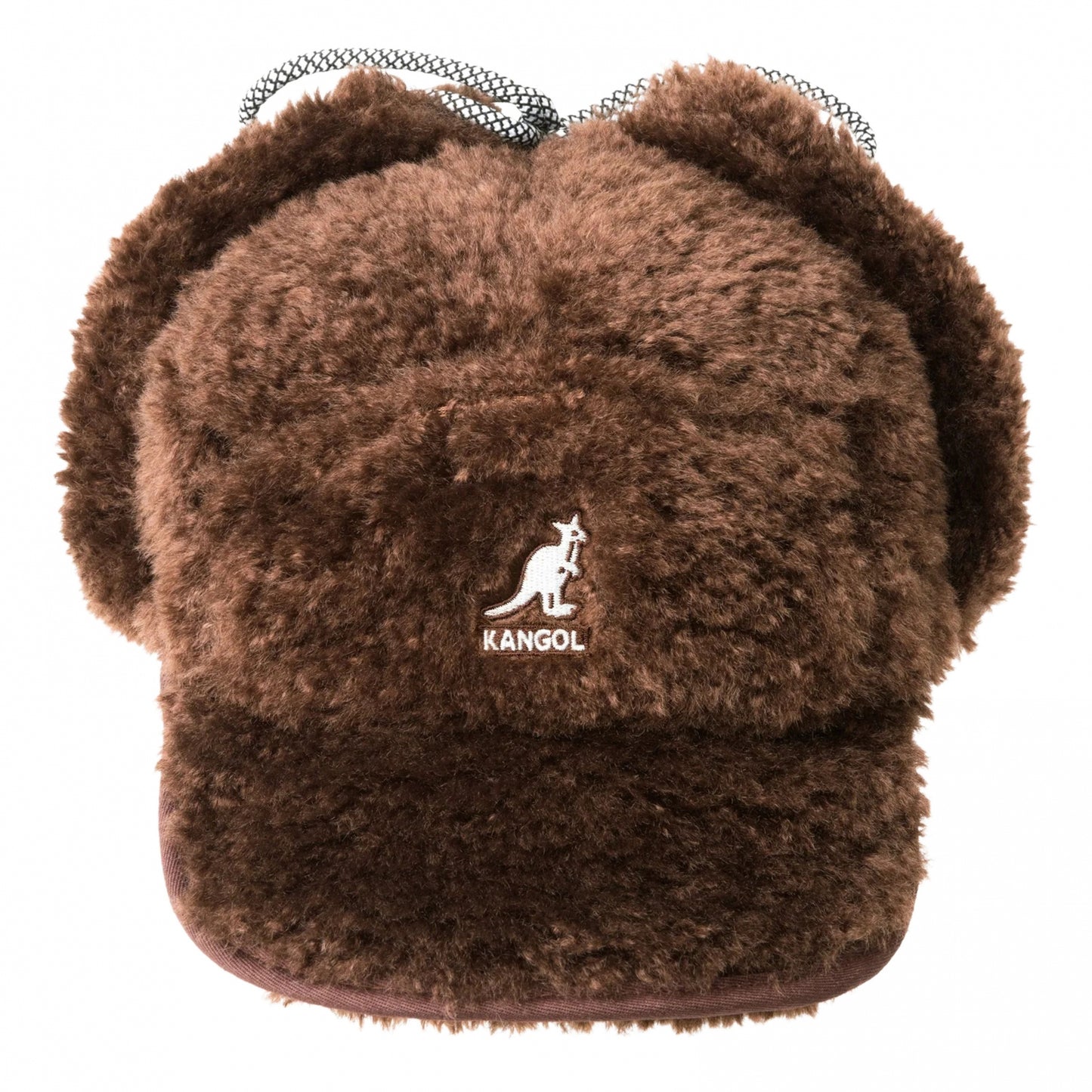 Cappello Kangol Faux Shearling Utility Cap MARRONE
