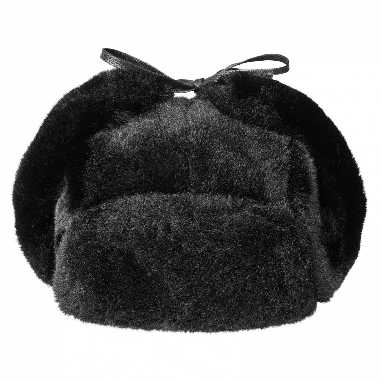 Cappello Kangol Black Faux Fur Trapper NERO