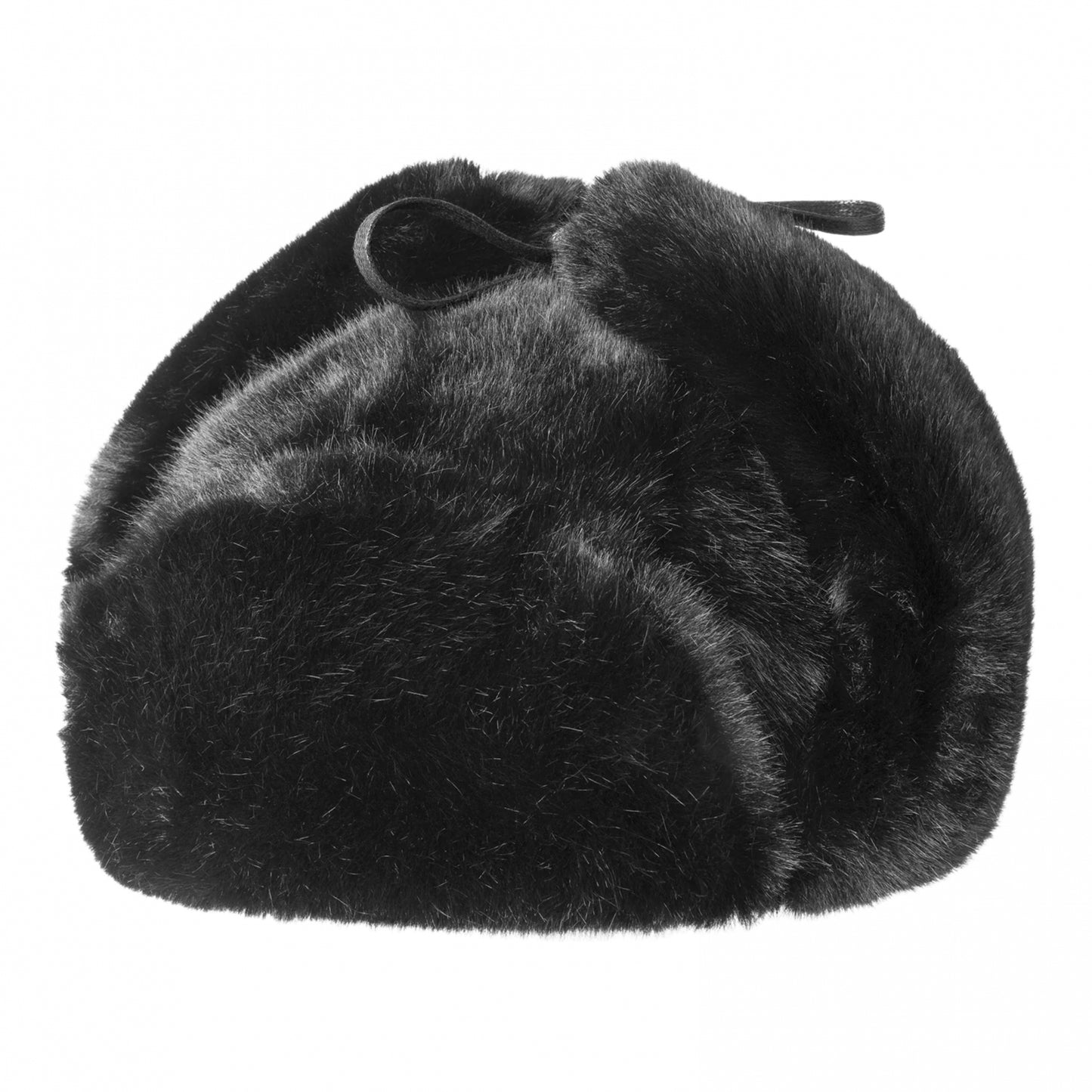 Cappello Kangol Black Faux Fur Trapper NERO