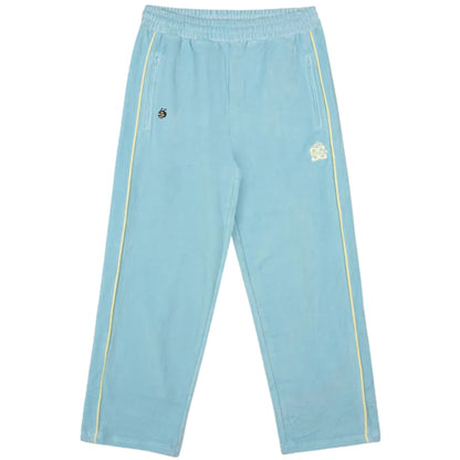 Pantalone Grimey Velvet Track Pants Wide Leg BLU