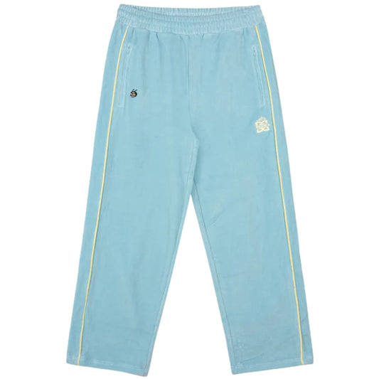 Pantalone Grimey Velvet Track Pants Wide Leg BLU