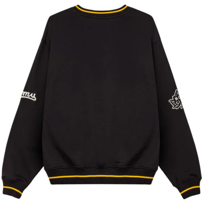 Felpa Grimey V Neck Vintage Crewneck NERO
