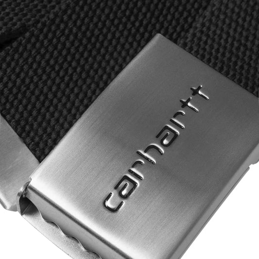 Cintura Carhartt WIP Clip Belt Chrome NERO