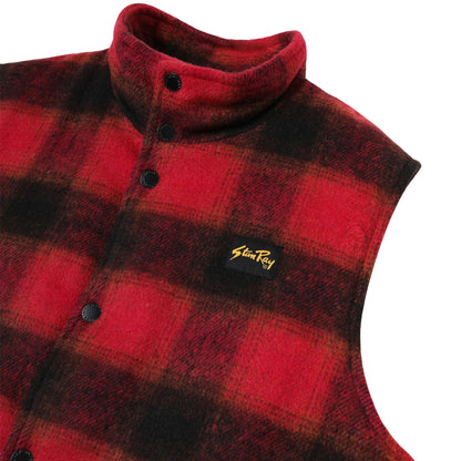 Smanicato Stan Ray Dpwn Plaid Vest ROSSO