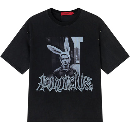 Maglietta Acupuncture Rabbit Tee NERO