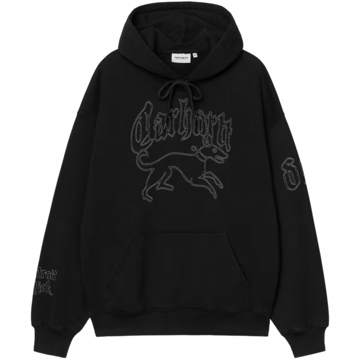 Felpa Carhartt WIP Hooded Hackwork Sweat NERO