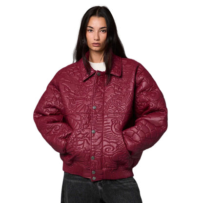 Giacca Grimey PU Leather Jacket BORDEAUX