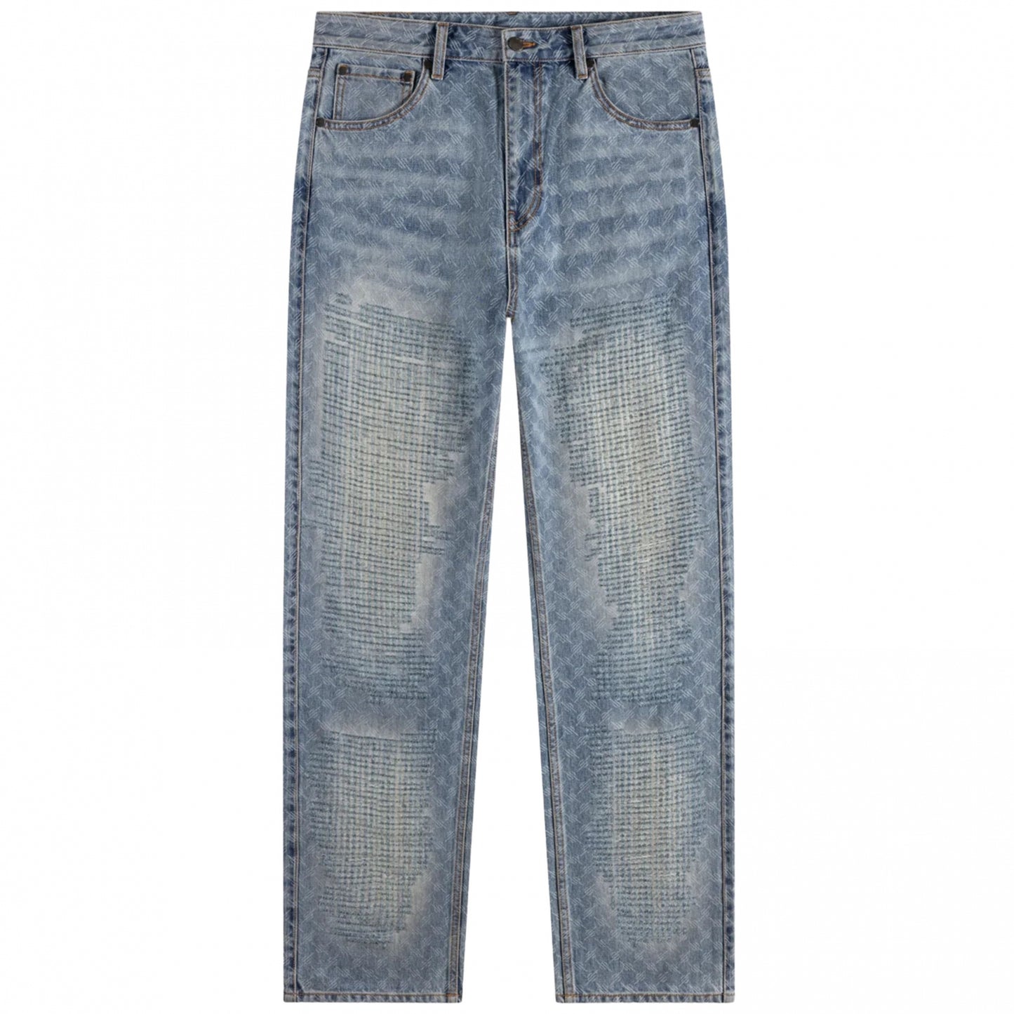 Jeans Daily Paper Destroyed Amba Jeans BLU