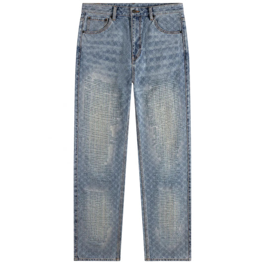 Jeans Daily Paper Destroyed Amba Jeans BLU