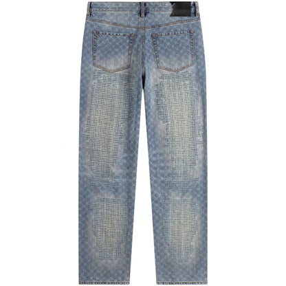 Jeans Daily Paper Destroyed Amba Jeans BLU