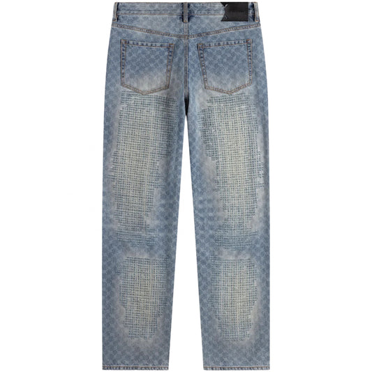 Jeans Daily Paper Destroyed Amba Jeans BLU