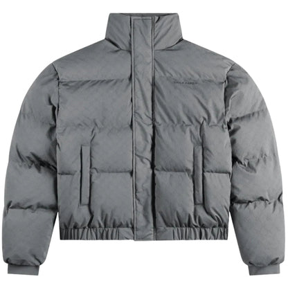 Giubbino Daily Paper Renako Monogram Puffer Jacket GRIGIO