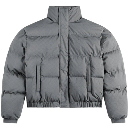 Giubbino Daily Paper Renako Monogram Puffer Jacket GRIGIO
